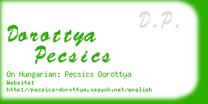 dorottya pecsics business card